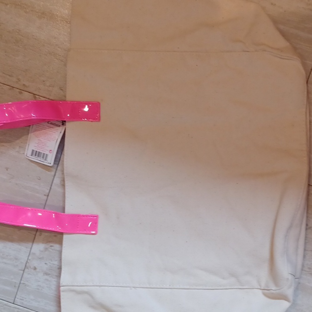 Juicy Couture Stylish Oversized Creamy Off White Canvas Tote Bag - Picture 7 of 12